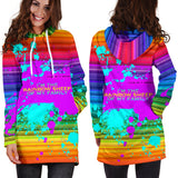 Rainbow Luxury Design Women's Hoodie Dress - Long Sweatshirt - Rainbow sheep of my family