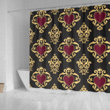 Luxury Royal Hearts Shower Curtain