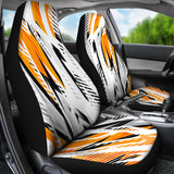 Extreme Racing Style Orange & White Design Car Seat Covers