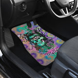 Famous Rock Zombie Star X Colorful Pastels Rainbow Spiral Tie Dye Design Front Car Mats (Set of 2)