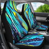 Extreme Racing Style Light Blue & Yellow Design Car Seat Covers