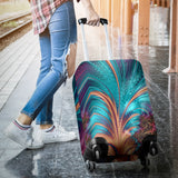 Turquoise Firework Luggage Cover