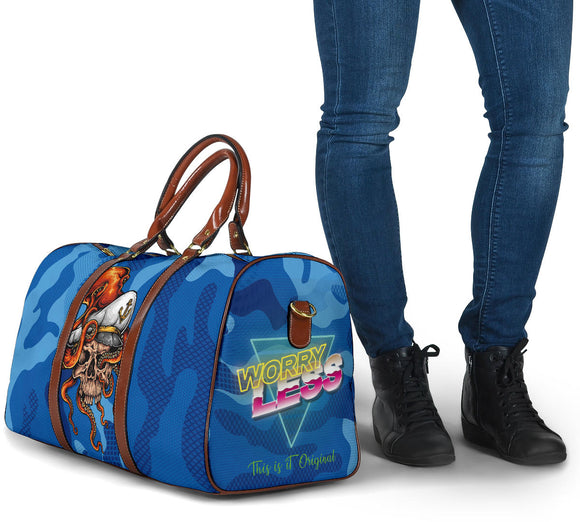 Special Blue Army Design - Captain Skull & Octopus Style - Worry Less - Travel Bag