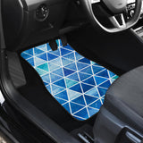 Blue Fashion Triangle Design Front Car Mats