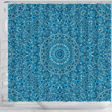Sky Blue Mandala Shower Curtain