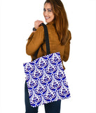 Amazing Traditional White & Blue Ornaments Vibes Four Cloth Tote Bag