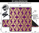 Purple Baroque 70'' Sofa Protector