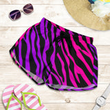 Lovely Psychedelic Pink And Purple Zebra Women's Shorts