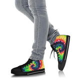 Luxury Rainbow Colors Tie Dye Design High Top Shoe