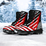 Racing Style Bloody Red & Black Vibes Chunky Boots