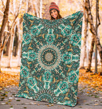 Ornamental Magical Green Dream Premium Blanket