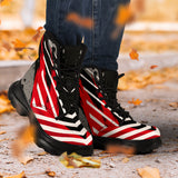 Racing Style Bloody Red & Black Vibes Chunky Boots