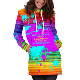 Rainbow Luxury Design Women's Hoodie Dress - Long Sweatshirt - Find a Rainbow