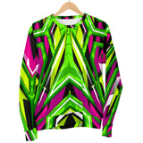 Racing Style Neon Green & Pink Vibes Women's Sweater
