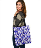 Amazing Traditional White & Blue Ornaments Vibes Four Cloth Tote Bag