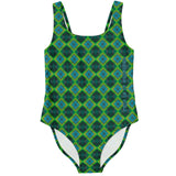 Retro Ultimate Jungle Neon Green Pattern Design on Luxury Swimsuit - AOP