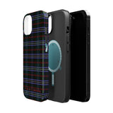Dark Blue and Red Tartan with Luxury Ornaments MagSafe Tough Cases