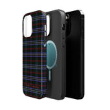 Dark Blue and Red Tartan with Luxury Ornaments MagSafe Tough Cases