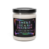 Bad Decision with Rainbow Marble Design Scented Soy Candle, 9oz