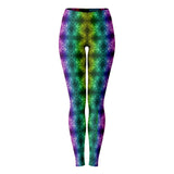 Army Camouflage Design With Rainbow Colors Shibori Tie Dye Vibes Pattern Leggings