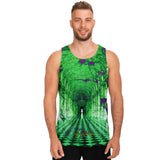 Scary Neon Green and Midnight Passage Unisex Tank Top