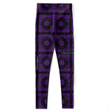 Absolutely Retro Perfect Violet Paisley Pattern Design Leggings