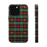 Colorful Red and Green Tartan with Luxury Ornaments MagSafe Tough Case for iPhone
