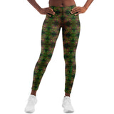 Army Camouflage Design With Colorful Shibori Tie Dye Vibes Pattern Leggings