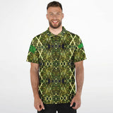 Dark Camouflage Design with Marbled Pattern Exclusive Golf Polo Shirt