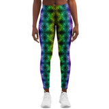 Army Camouflage Design With Rainbow Colors Shibori Tie Dye Vibes Pattern Leggings