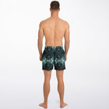 Light Emerald Green Marble Exclusive Design on Swim Trunks for Men's