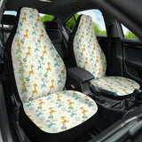 Beige Lovely Tiny Giraffe Car Seat Covers