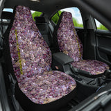 Geometric Gold Design with Luxury Bordeaux Red Paisley Design on Car Seat Covers