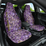 Geometric Gold Design with Luxury Deep Violet Paisley Design on Car Seat Covers