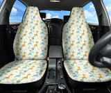 Beige Lovely Tiny Giraffe Car Seat Covers