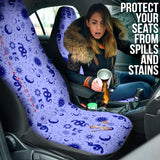 Neon Violet Color with Astrology and Snakes Design on Car Seat Covers