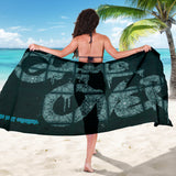 Deep Green Paisley Design with Game Over Freestyle Sarong