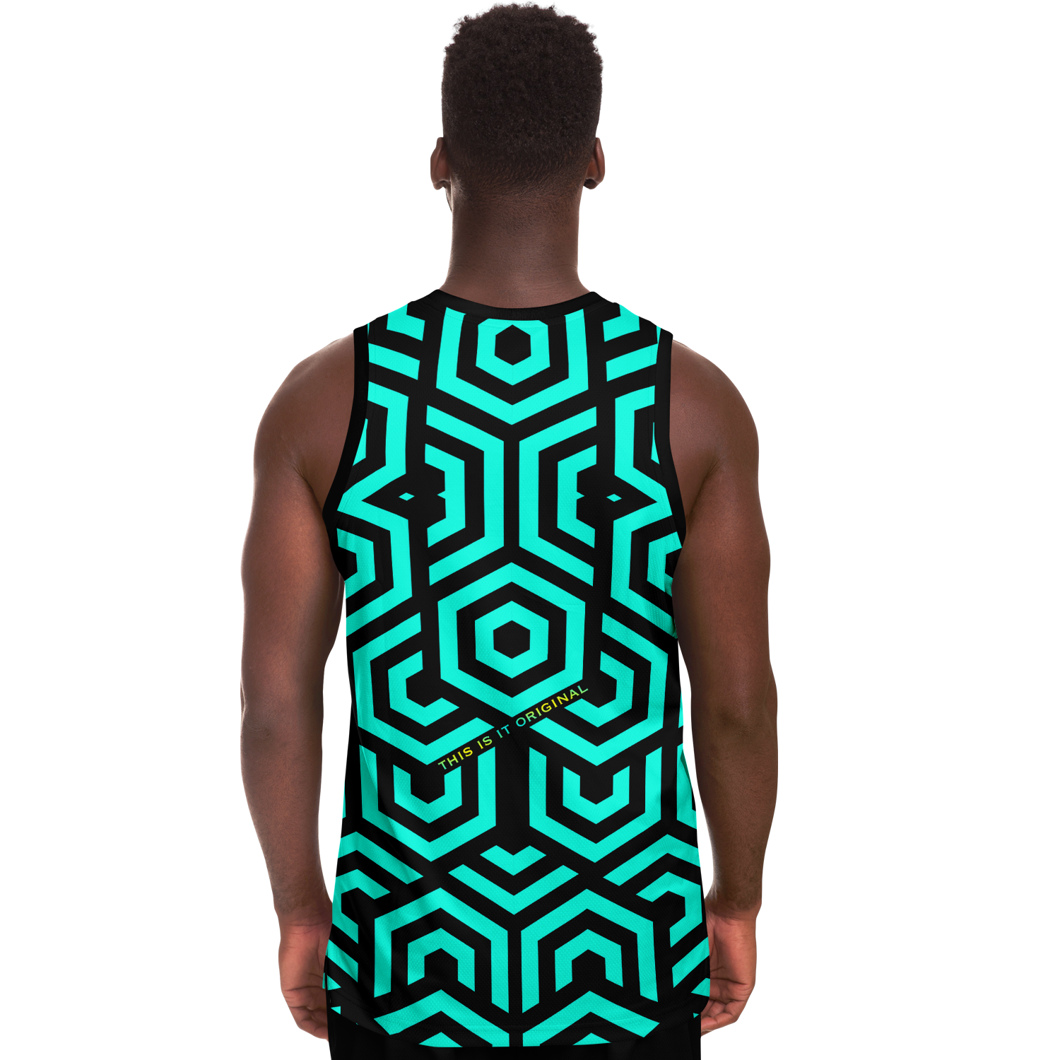 Luxury Black & Light Blue Geometric Classic Design Unisex Basketball J ...