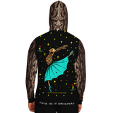 Exclusive Fake Snake Skin Leather Design with Dancing Sad Lady in the Dark Luxury Unisex Fashion Hoodie
