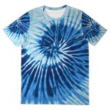 Light Blue And Dark Blue Luxury Tie Dye Design Street Wear T-shirt
