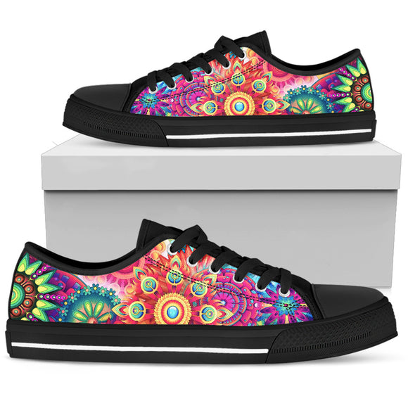 Colorful Mandala Women's Low Top Shoes