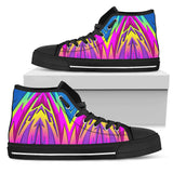 Racing Style Blue & Colorful Pink Vibes High Top Shoes