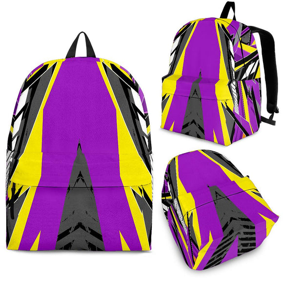 Racing Colorful Style Violet & Black Vibe Backpack