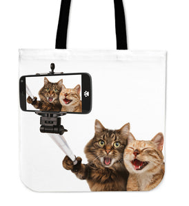 Funny Smiling Lovely Cats Cloth Tote Bag