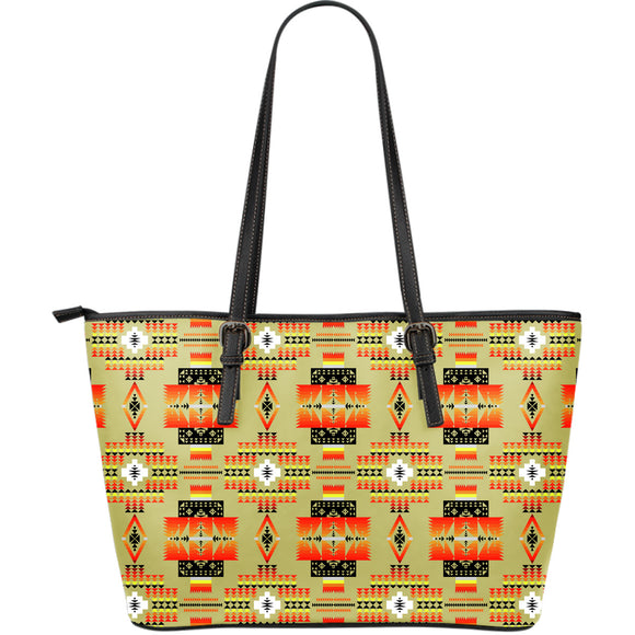 Seven Tribes Tan Large Leather Tote Bag