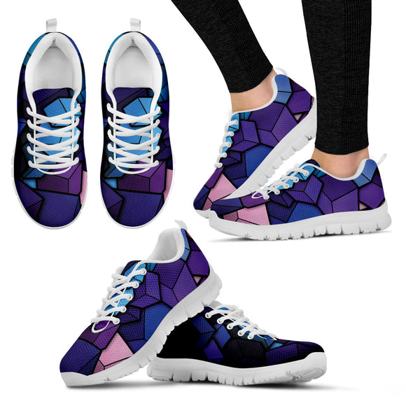 Purple Cubed Women's Sneakers