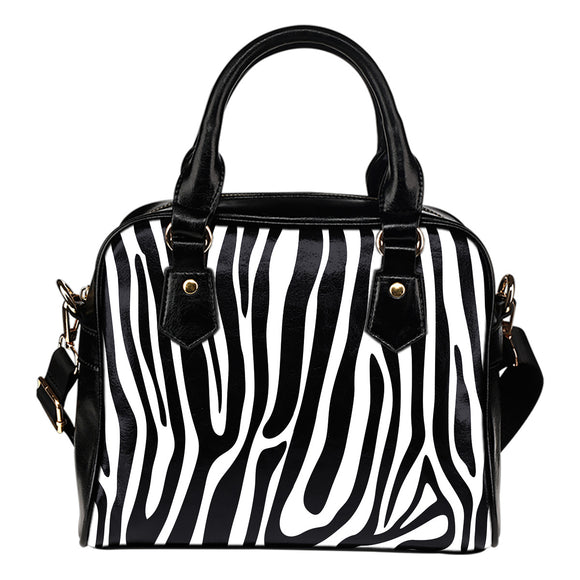 White Cheetah Pop Art Shoulder Handbag
