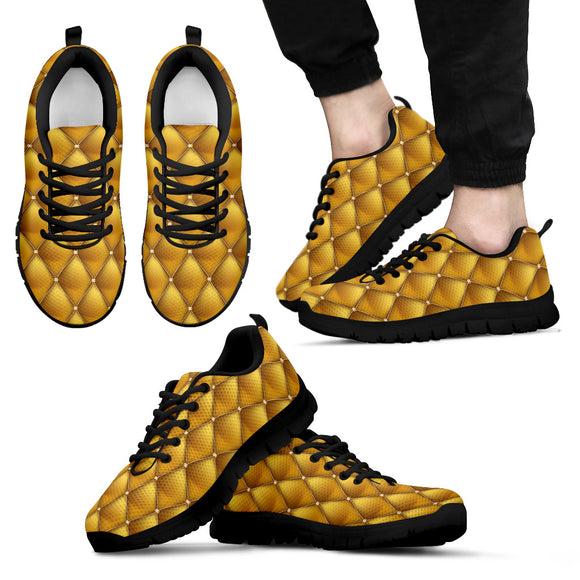 Exclusive Golden Pattern Men's Sneakers