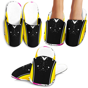 Racing Style Black & Yellow Vibes Slippers