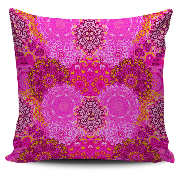 Beautiful Pink Mandala Pillow Cover